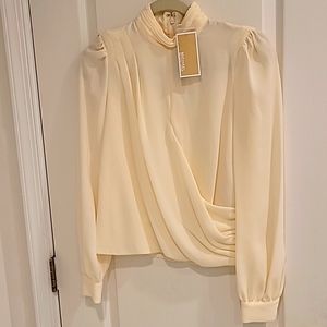 Michael Kors Cream Long Sleeved Blouse